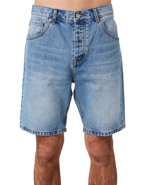 light blue denim shorts men's.